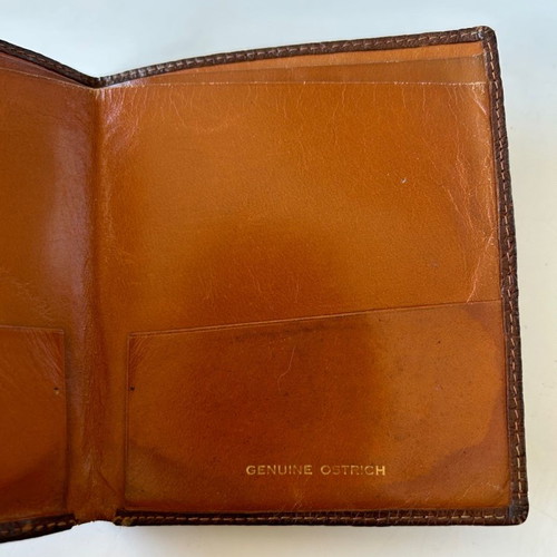 South African Airways vintage wallet used, ostrich leather