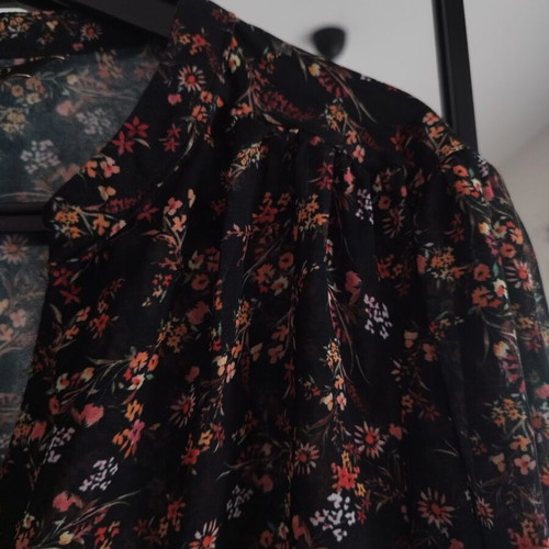 Semi-transparent shirt like new, black, size L