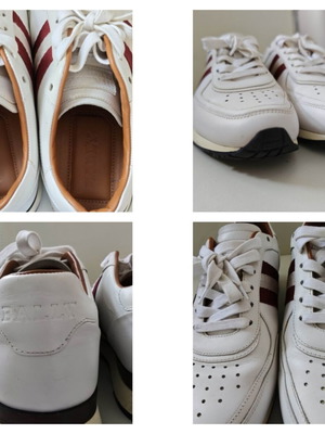Bally Aston leather sneakers, size 40.5, white