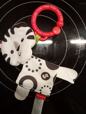 Μαλακό κρεμαστό βιβλιαράκι ζέβρα Fisher Price σαν καινούργιο