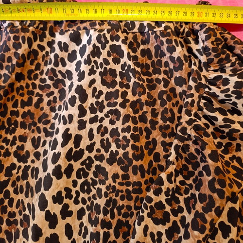 Maxi leopard skirt with ruffles, asymmetrical