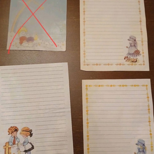Vintage Letter Papers 3 pieces used 1970