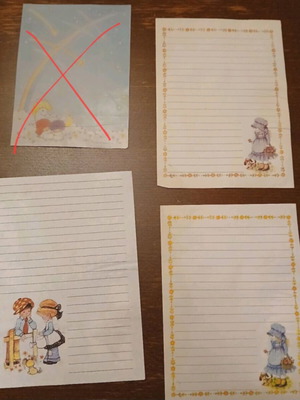 Vintage Letter Papers 3 pieces used 1970