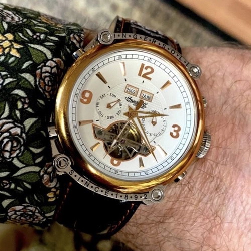 Ingersoll automatic giant 46mm watch with date and luminous feature