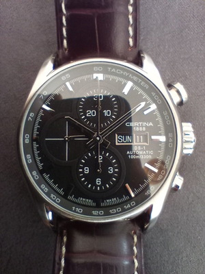 Certina DS-1 Automatic Chronograph 43mm σαν καινούργιο, καφέ και ασημί