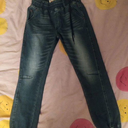 Retour No 8 Denim de Luxe Jeans like new, elastic waist, blue, age 8