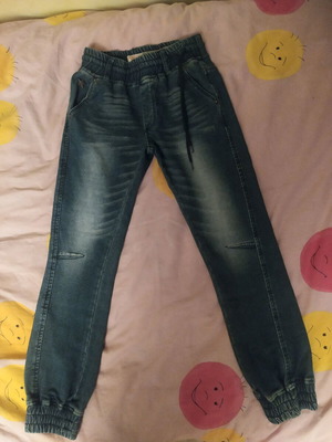 Retour No 8 Denim de Luxe Jeans like new, elastic waist, blue, age 8
