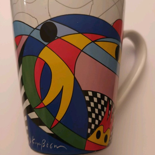 Pizza Fan promotional mug with D. Korovesi designs like new
