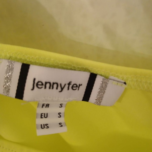 Jennyfer Neon Lime Long Sleeve Bodysuit Size S like new