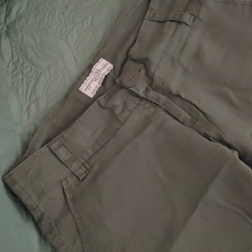 Bershka Linen Pants Size 36 Like New, Green