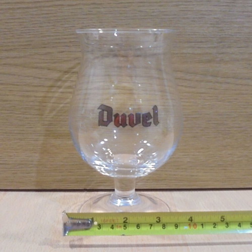 Duvel beer set of two promotional tulip glasses 500ml like new