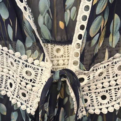 Doca kaftan with floral print, one size