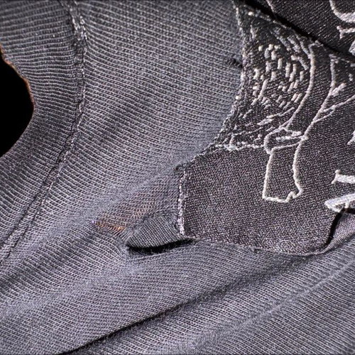 T-shirt Al Franco black with drip print used, size L