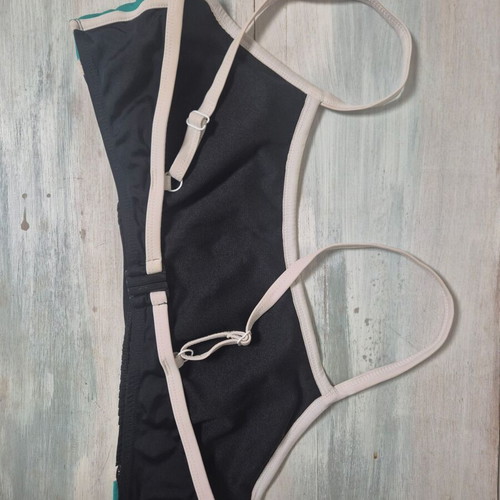 Bikini in sporty style size L like new, black/white/green