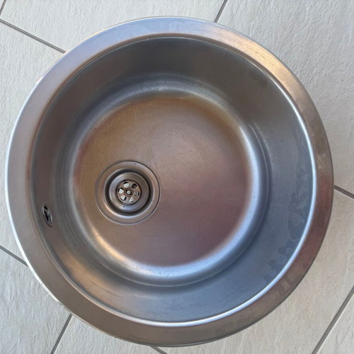 Teka round stainless steel inset sink used