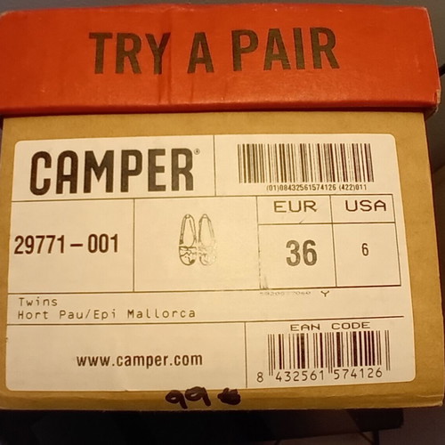 Camper Twin Ballet Mariachi & Dancers flats like new, multicolor, size 36