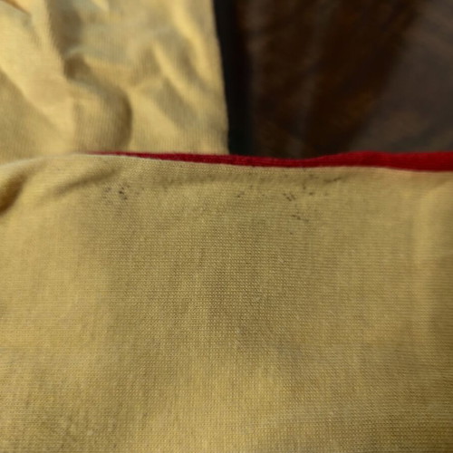 Vintage two-tone cotton belt like new, adjustable, red and yellow