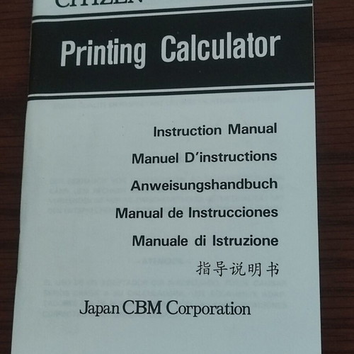 Citizen Printing Calculator new with paper roll and manual