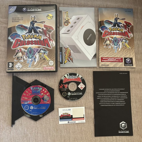 Pokemon Colosseum Nintendo GameCube PAL used with Box Ruby & Sapphire