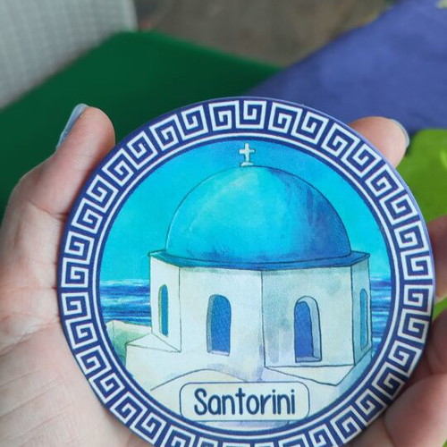 Santorini Souvenir Coaster like new