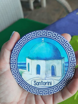 Santorini Souvenir Coaster like new