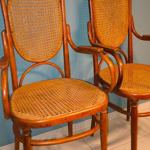Viennese Thonet style chairs used, set of 2