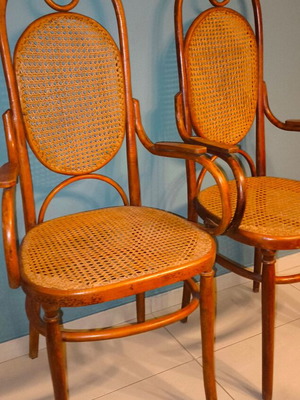 Viennese Thonet style chairs used, set of 2