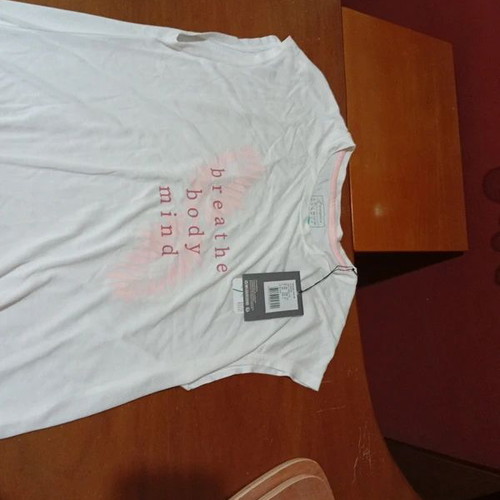 Emerson women's T-shirt new, size L, white and pink