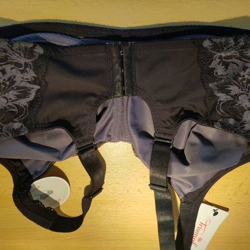Triumph lingerie new, size 85F, black with purple details