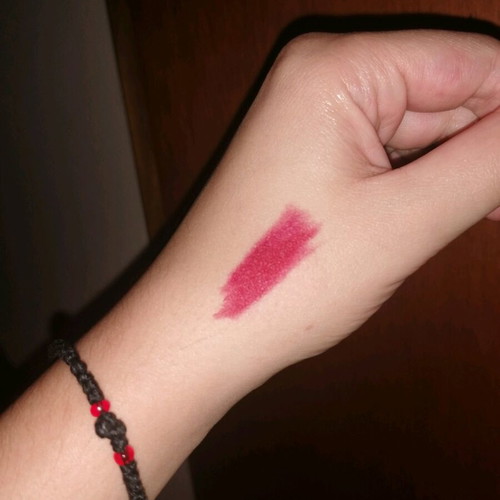 Sephora mat lipstick used, deep red