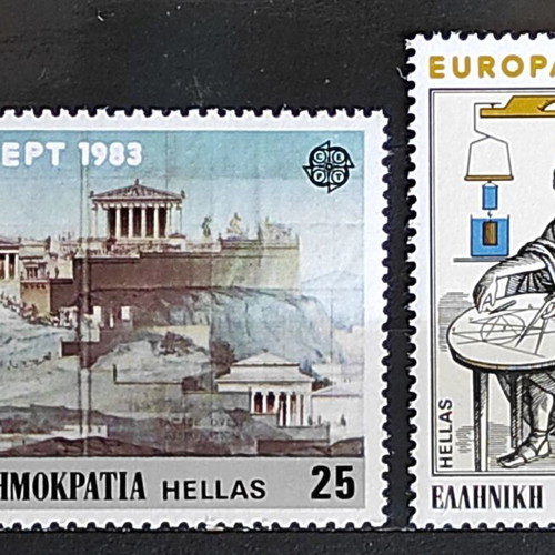 Σειρά 2 ασφράγιστων γραμματοσήμων 1983 για την Ευρωπαϊκή Ένωση