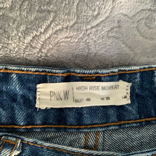 Pink Woman High Rise Jeans used, size 40, blue