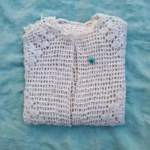 Cotton handmade cardigan by Vana's Woven Waves