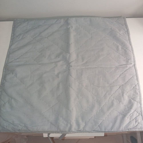Cushion covers set of 2 like new, gray cotton 46x43 cm