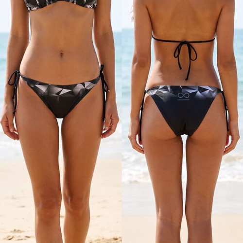 Legendary bikini Diamond Black with adjustable cords, new