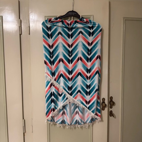 Forever Rose dress with fringes used, multicolor, size S