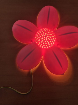 IKEA Smilla Bloma wall light like new, pink flower