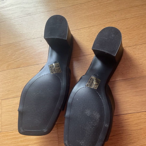 Black low heels new, size 38