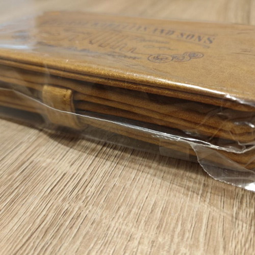 George Karelias and Sons Collectible Tobacco Wallet New Vegan Leather Brown