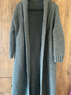 Oversized Maxi Knit Cardigan σαν καινούργιο, γκρι, μέγεθος M