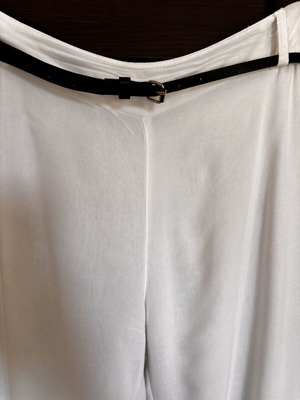 Salvari-style cotton pants used, white, size medium