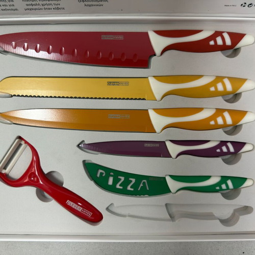 Swiss Line kitchen knife set 6 pieces new with non-stick coating and peeler