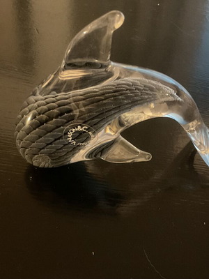 Murano crystal dolphin like new made of blown glass