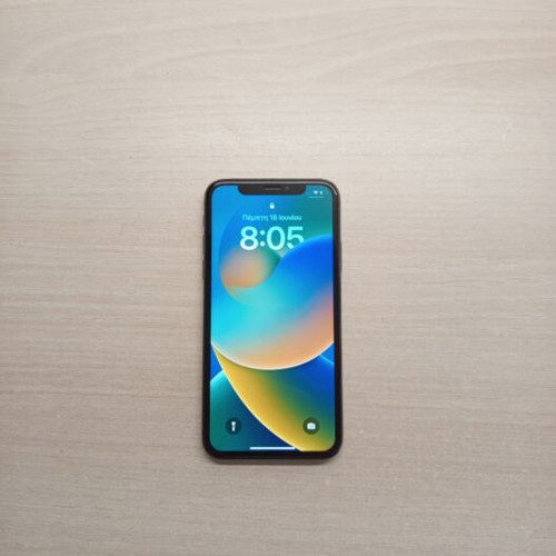 iPhone X 64GB used, black, face ID not working, camera lines on zoom