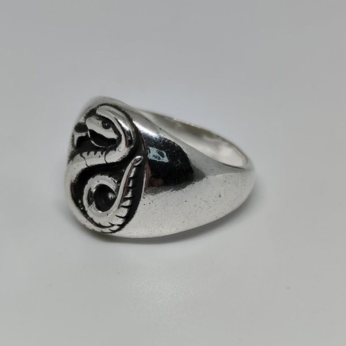 Slytherin Malfoy Harry Potter ring with snake seal silver color like new