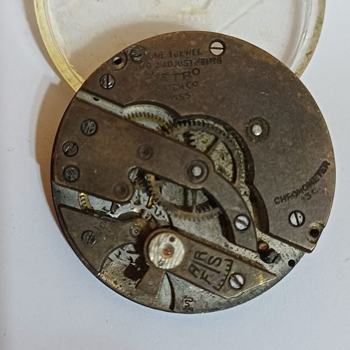 Metro watch movement used for parts Swiss chronometer