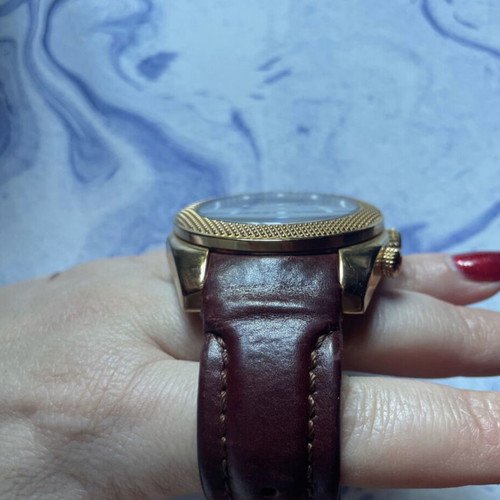 Marc Ecko leather watch used, brown - burgundy