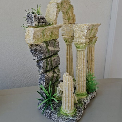Aquarium decoration Ancient ruins used, safe for freshwater