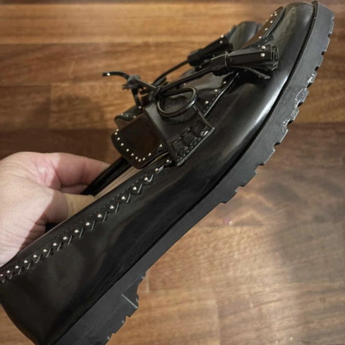 Zara loafers black faux leather new, size 39