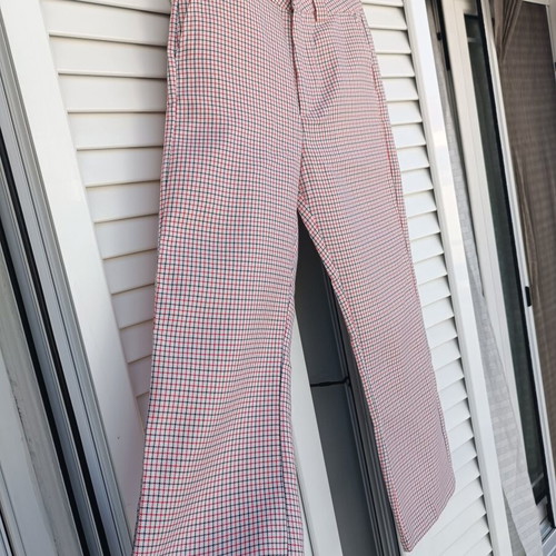 Summer checked pants Pull & Bear small, like new, bootcut straight fit